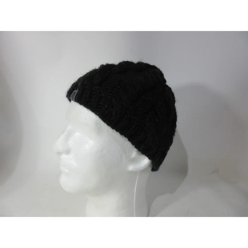 The North Face Beanie Unisex Black Cable Knit Sweater Fleece Lined Hat